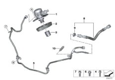 Насос высокого давления/трубопроводы для BMW G06 X6 M50iX N63B (схема запасных частей)