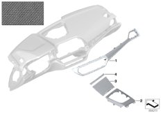 Дек.отделка Individual Алюминиевая сетка для BMW G20 320i B48C (схема запасных частей)