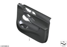 Индивидуальная обшивка двери кожа Пд для BMW G07 X7 50iX N63M (схема запасных частей)