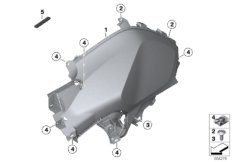 Кожух топливного бака для MOTO K50 R 1250 GS 19 (0J91, 0J93) 0 (схема запасных частей)