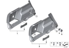 Обшивка багажного отделения Л для BMW F48N X1 18i B38C (схема запасных частей)