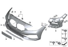 Облицовка Пд для BMW F40 118i B38C (схема запасных частей)