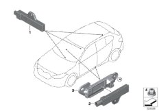Детали антенны комфортного доступа для BMW F40 116d B37B (схема запасных частей)