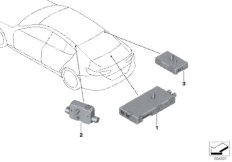 Детали усилителя разнесенной антенны для BMW G16 M850iX N63B (схема запасных частей)