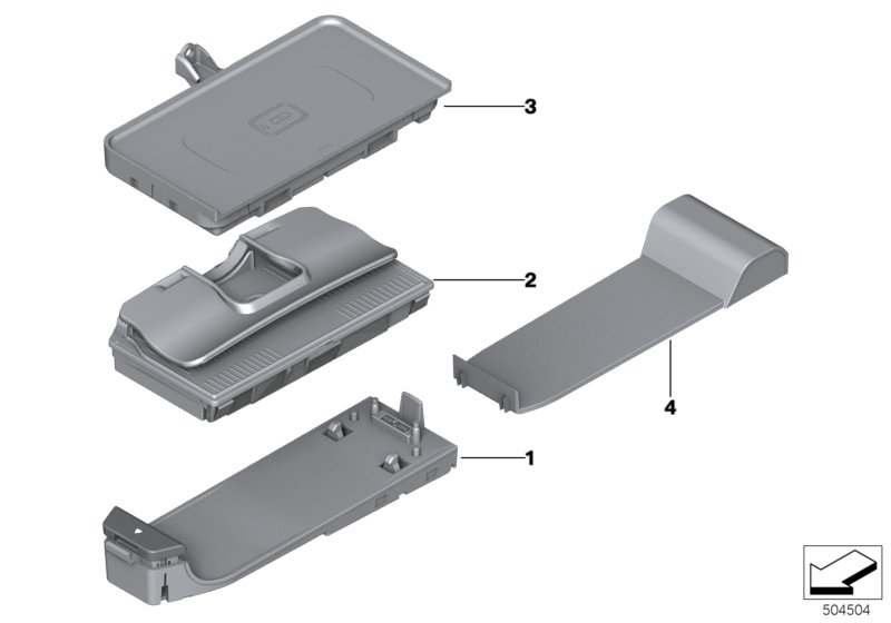 Микросхемы телефон центральная консоль для BMW G32 620dX B47D (схема запчастей)