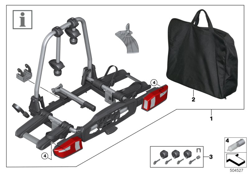 Велосипедный багажник для ROLLS-ROYCE RR31 Cullinan N74L (схема запчастей)