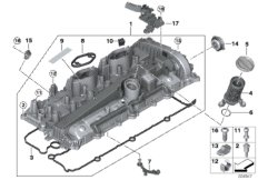 Крышка головки блока цилиндров/доп.эл. для BMW F97 X3 M S58 (схема запасных частей)