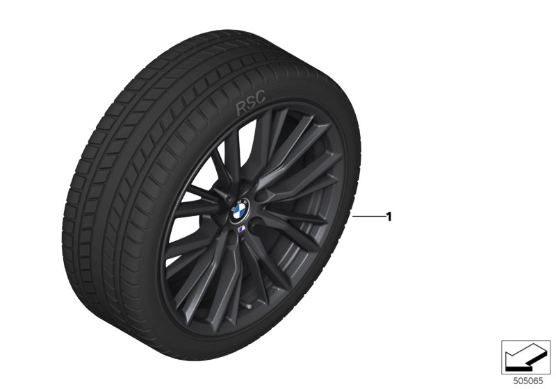 Spike/SC колесо в сб.зим. диз. 796M-18" для BMW G20 320i 1.6 B48 (схема запчастей)