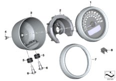 комбинация приборов для MOTO K22 R nineT Pure (0J11, 0J13) 0 (схема запасных частей)