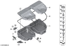 Корпус высоковольтного накопителя для BMW G20 330e B48X (схема запасных частей)