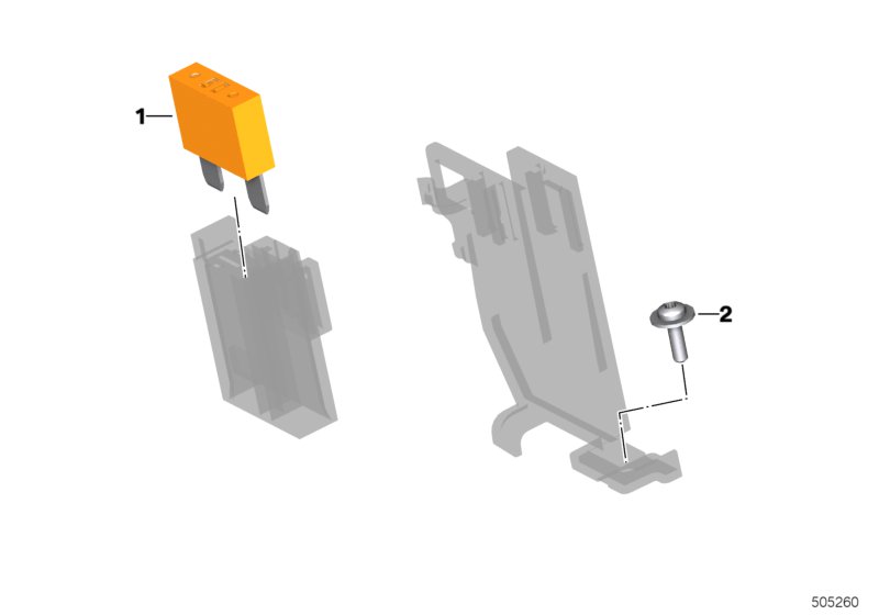 Предохранитель Maxi оранжевый для MOTO K80 F 750 GS (0B08, 0B18) 0 (схема запчастей)