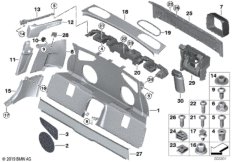 Облицовка перегородки $ для BMW G29 Z4 20i B48D (схема запасных частей)