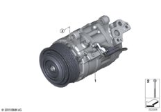 Klimakompressor для BMW G30 520d XD5 (схема запасных частей)