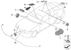 Электрические детали НПБ для BMW G21 330dX B57 (схема запасных частей)