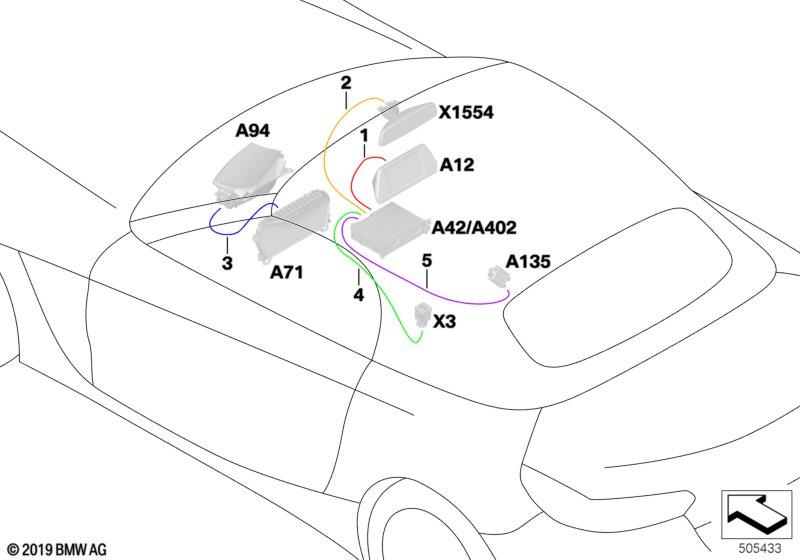 Рем.кабель основного жгута проводов HSD для BMW G29 Z4 M40i B58C (схема запчастей)