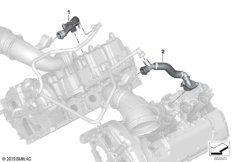 Система вентиляции картера для BMW F90 M5 S63M (схема запасных частей)
