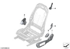 Накладки сиденья Individual Пд для BMW G15 840dX B57 (схема запасных частей)