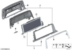 Центральный информационный дисплей для BMW F12N M6 S63N (схема запасных частей)