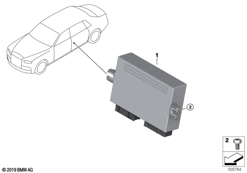 Steuergerät Partition Wall для BMW RR12 Phantom EWB N74L (схема запчастей)